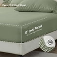 thumbnail image 3 of Simple&Opulence 100% Organic Cotton Bed Sheet Set Elegant Shabby Chic Bedding (1 Flat Sheet, 1 Fitted Sheet and 2 Ruffled Pillowcases) with Charming Feminine Long Ruffle Trim - Sage Green, King, 3 of 7