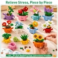 WIDELAND 12 Pack Botanicals Flowers Plants Building Blocks Set ...