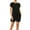 Black, variant on Baqcunre Jumpsuits for Women Women's Summer Casual Round Neck Short Sleeved High Waisted Drawstring Tie Up Jumpsuit Shorts Jumpsuits for Women Dressy One Piece Jumpsuits for Women