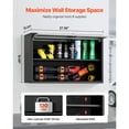 thumbnail image 2 of KFFKFF Metal Wall Cabinet – 27.56" W x 12.01" D x 19.69" H, Floating Storage Cabinet with Lift-Up Door and Adjustable Shelf, 240 lbs Weight Capacity, 2 of 9