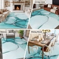 thumbnail image 5 of Marble Turquoise Area Rug 6x9 FT, Non Slip Living Room Throw Carpet, Abstract Nature Cracks Silver Wavy Washable Soft Large Floor Carpet Non-Shedding Rug for Bedroom Dining Room Play Room, 5 of 9