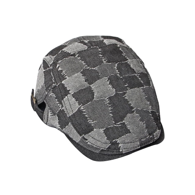 Gorro de , gorro de taxista, gorro en espiga, otoño, cálido, para hombres británicos, gorra plana a cuadros, gorra de vendedor de periódicos para Negro Yinane boina