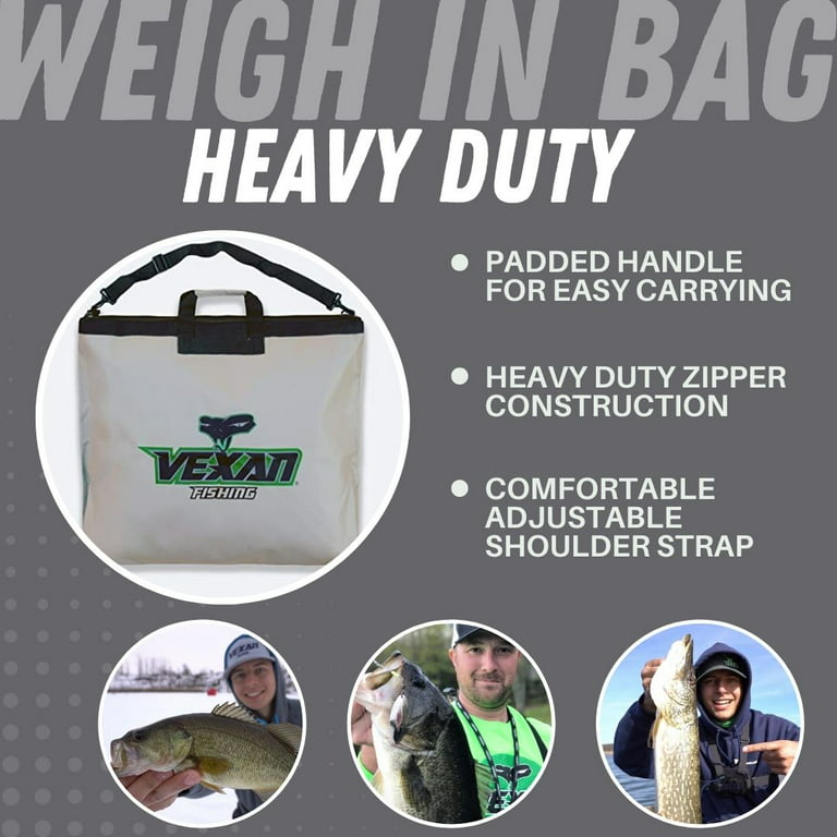 Vexan Fishing Tournament Weigh in Bag Heavy Duty Zipper Bass