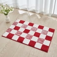 thumbnail image 4 of CozoCube Christmas - Alfombrilla de baño a cuadros (91 x 61 cm), color rojo, 4 of 6