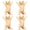 Orange, variant on JJYY 1PC/2Pcs/4Pcs Cat Pen Holder Home Bookshelf Decoration Animal Statue Handmade Doll Decoration Toy Gift Easter Decoration