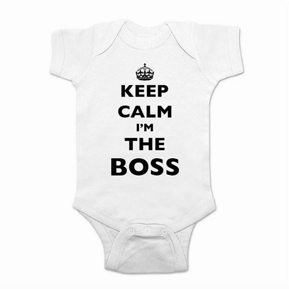 Keep calm I'm the Boss - wallsparks cute & funny Brand - baby one piece bodysuit - Great baby shower gift!