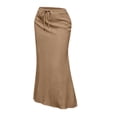 thumbnail image 6 of EnJoCho Linen Skirts for Girls Trendy Summer Boho Maxi Skirts with Back Slit Casual Elastic Waist Drawst𝗋ing Long Fl𝗈wy Skirt, 6 of 6
