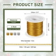 thumbnail image 2 of Uxcell Metallic Cord Tinsel Ornament String Tag Cord Non Stretch Twine Thread for Gift Wrapping Craft Jewelry Making Gold/Silver, 2 of 6