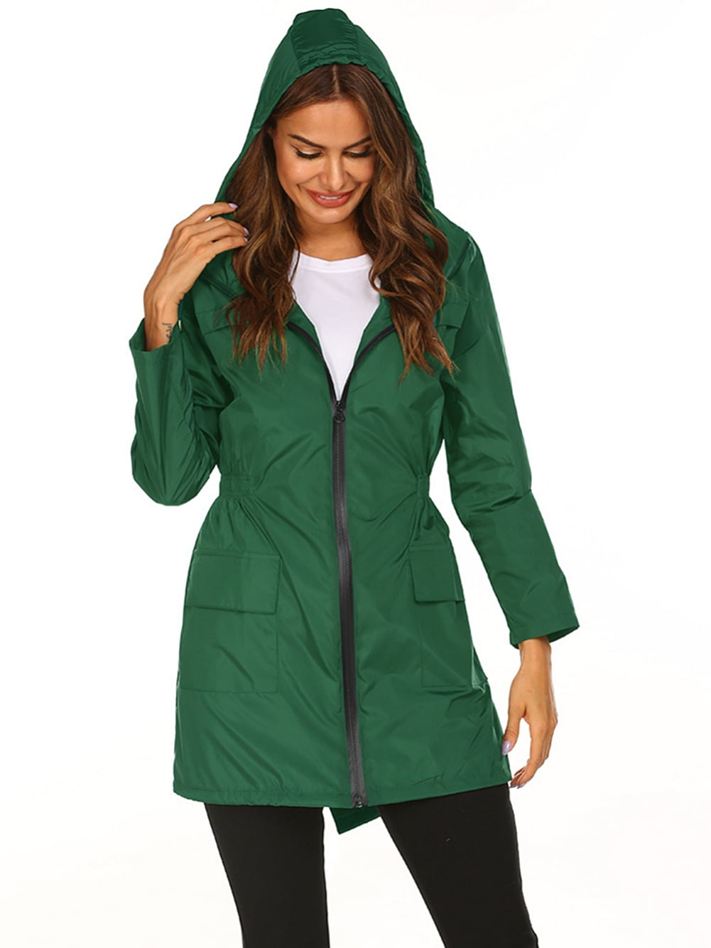 Lovebay Women Light Long Rain Jacket Waterproof Active Outdoor