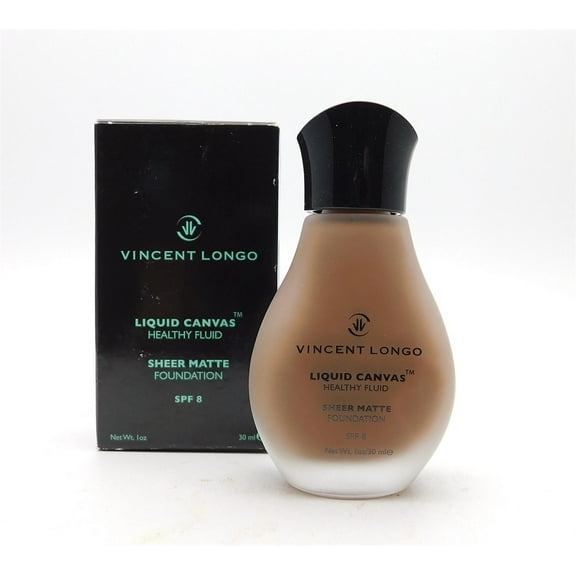 Vincent Longo Liquid Canvas Healthy Fluid Sheer Matte Foundation SPF 8 Topaz 1 Oz.