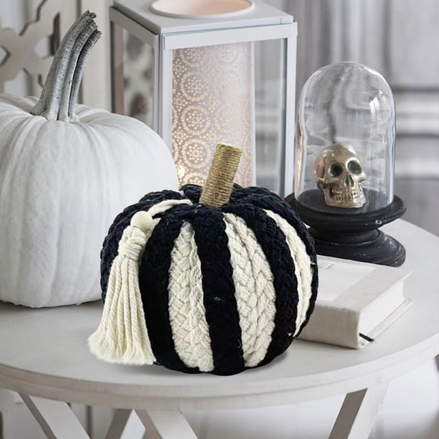 Kbndieu Cotton Rope Pumpkin Thanksgiving Halloween Imitation Cotton Rope Pumpkin Tabletop Decoration Hand Woven Decorations Halloween Decorations