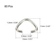thumbnail image 2 of Uxcell 13x11x1.2mm Pinch Clip Connector Triangle Open Jump Rings 304 Stainless Steel Silver Tone 80pcs, 2 of 6