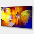 thumbnail image 2 of Design Art Inc. Motif Abstrait Fractal Jaune - Art Abstrait sur Toile - 32x16, 2 of 4