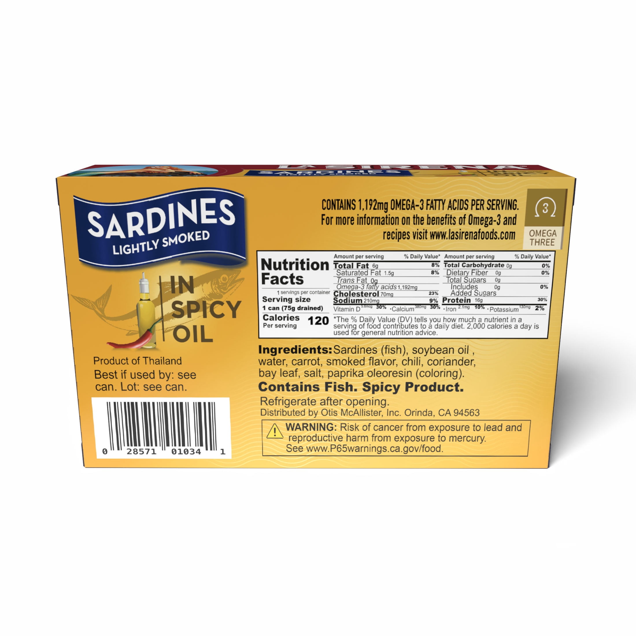 La Sirena Club Can Sardines in Spicy Oil -Lightly Smoked