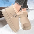 thumbnail image 5 of Lovzfmll Winter Boots for Women, Plus Size Snow Boots Round Toe Chunky Heel Winter, Chunky Low Heel Round Toe Booties Warm Casual Khaki Boots, 5 of 9