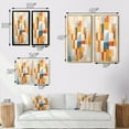 thumbnail image 4 of Designart "Colorful Retrovisions Beige Blue" Modern Midcentury Framed Wall Art Set Of 2 - Mid-Century Beige Gallery Wall Frame Set For Home Decor, 4 of 6