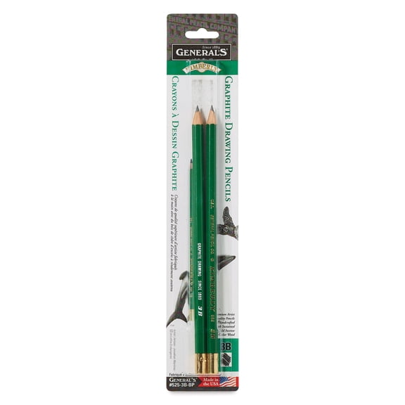 General's Kimberly Graphite Pencil - 3B, Pkg of 2