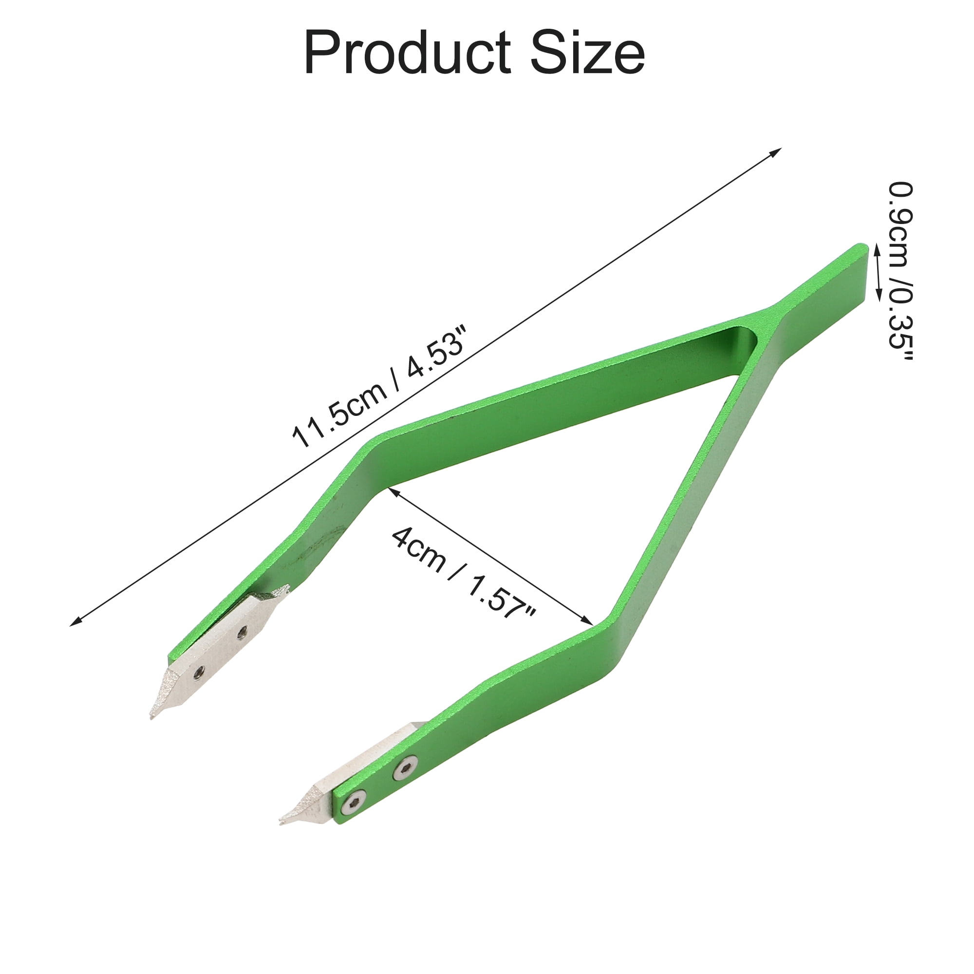 Unique Bargains V-Shaped Watch Spring Bar Tweezers Aluminum Alloy Repair Tool Green