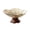 Gold, variant on Pedestal Serving Bowl Clear Gray Petal Shape Fruit Bowl for Kitchen Counter Faux Wood Pedestal Plastic Candy Dish Snack Platter Vintage Bowl