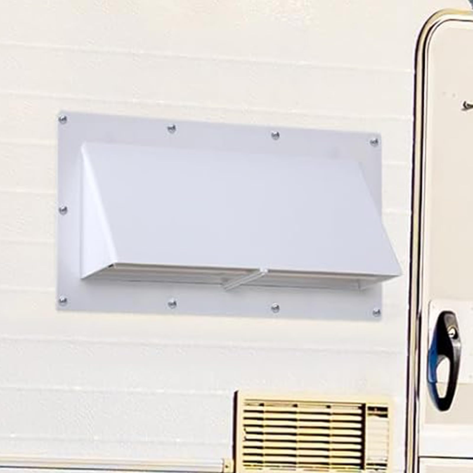 GUANGHUI RV Stove Vent - RV Hood Stove Vent | Portable Range Hood Exhaust Ventilation | Reusable RV Exhaust Cover, Multipurpose Exterior Ventilation with Locking Damper, Screws Included for Car, Home