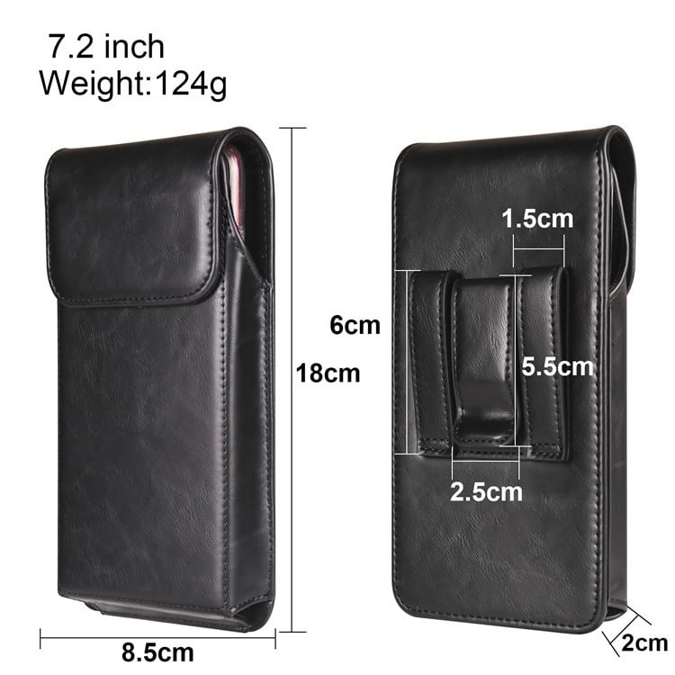 Classic Leather Phone Holster with Belt Loop & Magnetic Closure for Samsung & iPhone