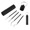 thumbnail image 2 of Palillos de Inoxidable Zulema de 5 piezas Limpieza bucal con soporte para exteriores Negro, 2 of 8