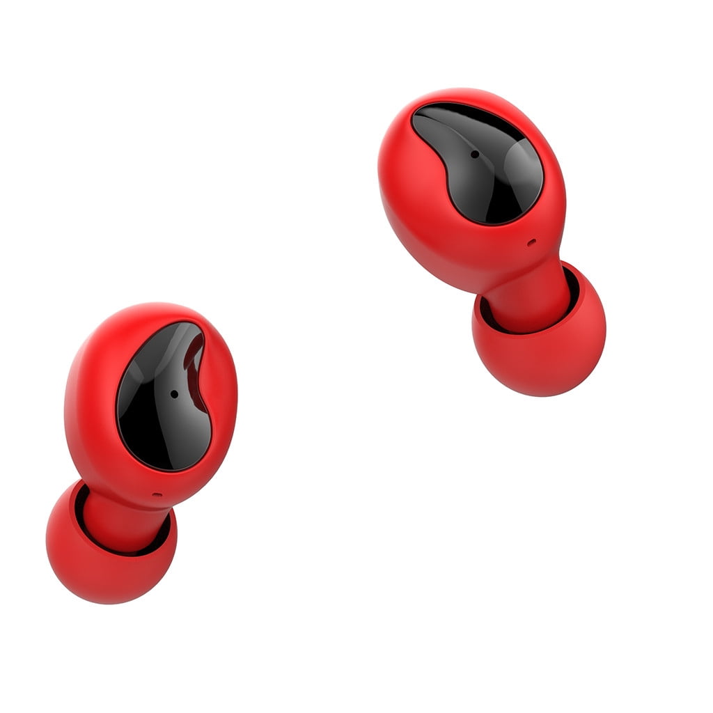 Go Air Pop True Wireless Bluetooth Earbuds & Charging Case - Mauve, Dual Connect, IPX4 Sweat Resistance, Bluetooth 5 Connection, 3 EQ Sound Settings Signature, Balanced, Bass Boost - Black,Red