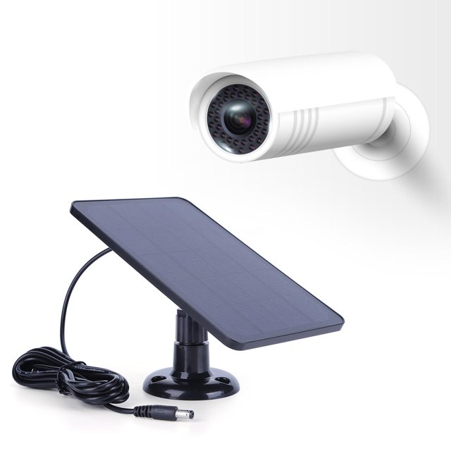 Cargador de panel solar Hugo resistente al agua soporte ajustable 360 grados para cámara de seguridad negro