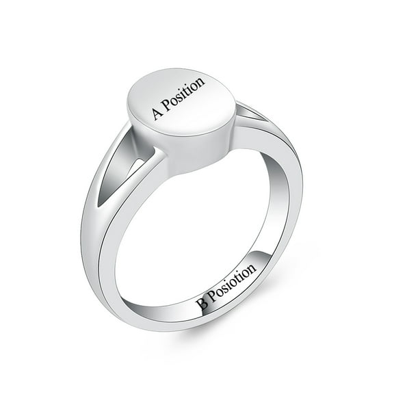 Personalize Stainless Steel Round Urn Lock Ring Cremation Jewelry for Ashes Keepsake Memorial Jewelry for Women Men