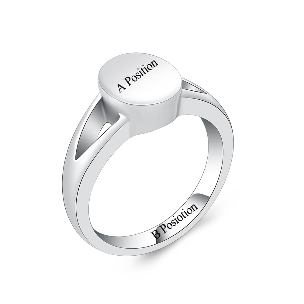 Personalize Stainless Steel Round Urn Lock Ring Cremation Jewelry for Ashes Keepsake Memorial Jewelry for Women Men