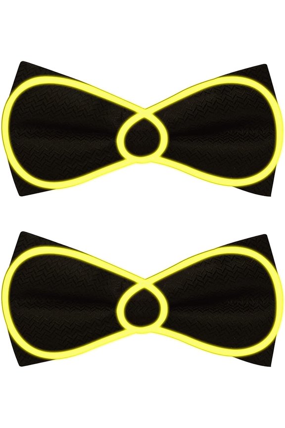 2 Pcs LED Bow Tie Light Up Bow Tie LED Bow Tie Adjustable Light Up Bow Tie, Novelty Bow Tie Party Glowing LED Tie