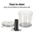 Hamilton Beach Food Chopper, 3 Cup, Chop, Puree, Emulsify, Stainless Steel Blades, Black, 72900