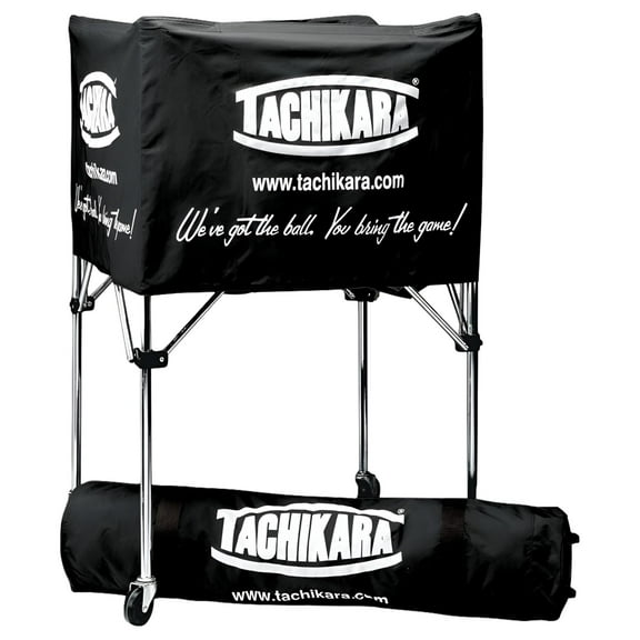 Tachikara Steel-Frame Volleyball Cart, Black Cover with Carry Bag