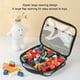 thumbnail image 5 of Wosthever Bolsa de viaje de PVC para juguetes de niños con cremallera, organizador de bloques para rompecabezas y mini juguetes de peluche, Almacenamiento y organización del hogar Blanco S, 5 of 6