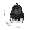thumbnail image 2 of HUISZJ Polka Dot School Backpack, Large Capacity School Bag with Star Pendant, Portable Laptop Backpack for Students College Travel (Black), 2 of 10