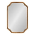thumbnail image 5 of Kate and Laurel Glenby Transitional Scalloped Wall Mirror, 24 x 36, Rustic Brown, Wooden Farmhouse Bathroom Mirror with Rounded and Stepped Frame Profile, 5 of 7
