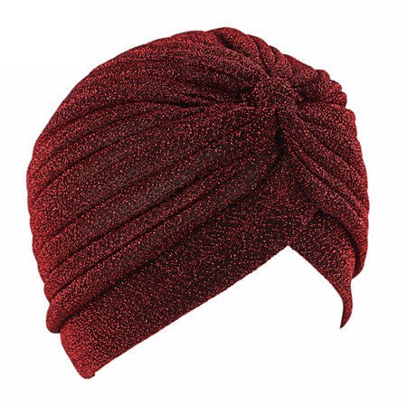 Gorro étnico de seda brillante con cinta para quimioterapia, material cómodo y de uso versátil