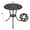 Patio Bistro Table,Small Outdoor Bistro Table,23.6" Round Outdoor