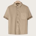 thumbnail image 2 of Mens Short Sleeve Casual Button Down Shirts Summer Untucked Dress Shirts, 2 of 2