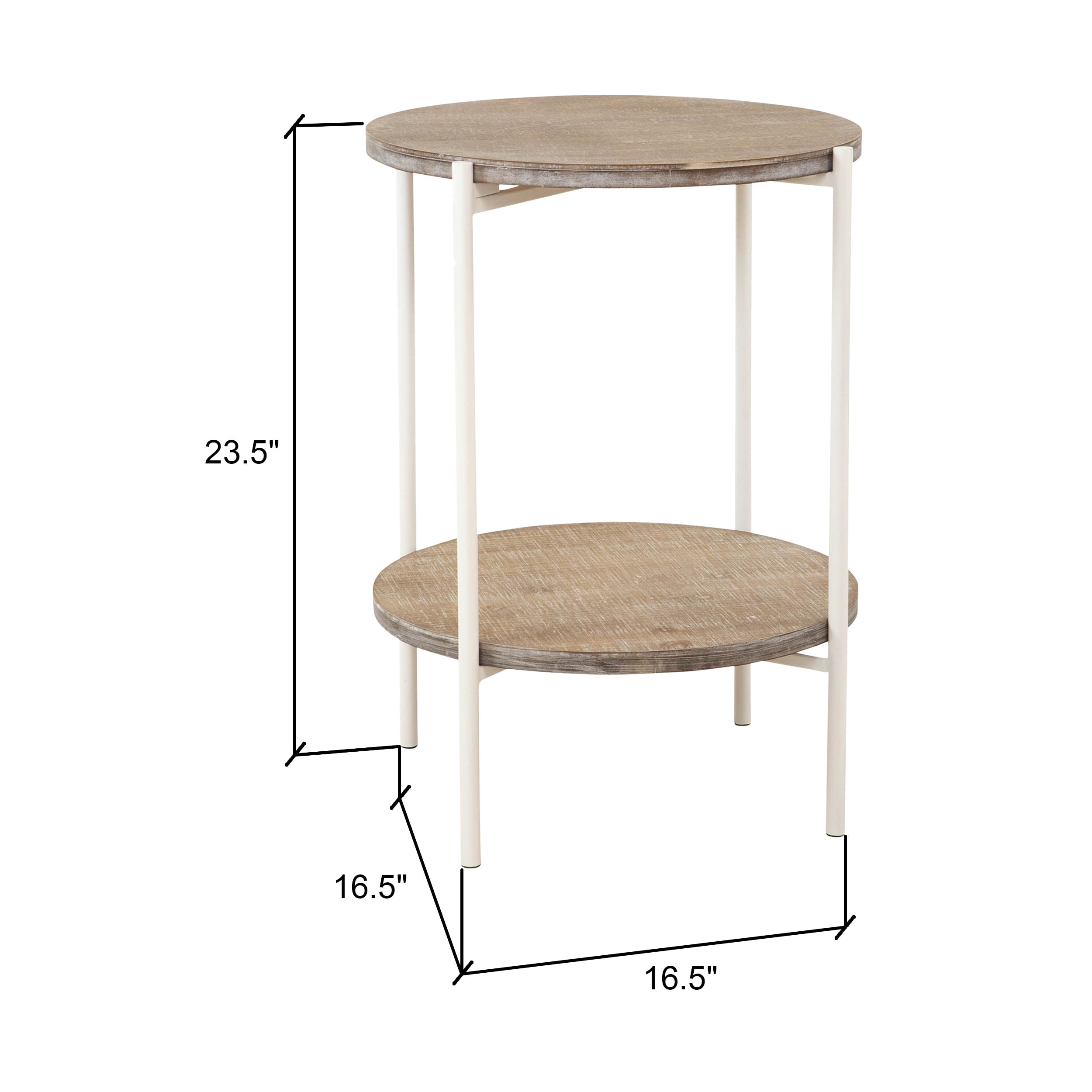 Aspire Home Accents 7791 Kamryn Modern Accent Table - Gray & White