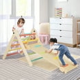 thumbnail image 4 of Costway 3-in-1 Triangular Climbing Toys Foldable & Height-adjustable Triangle Set Colorful, 4 of 9