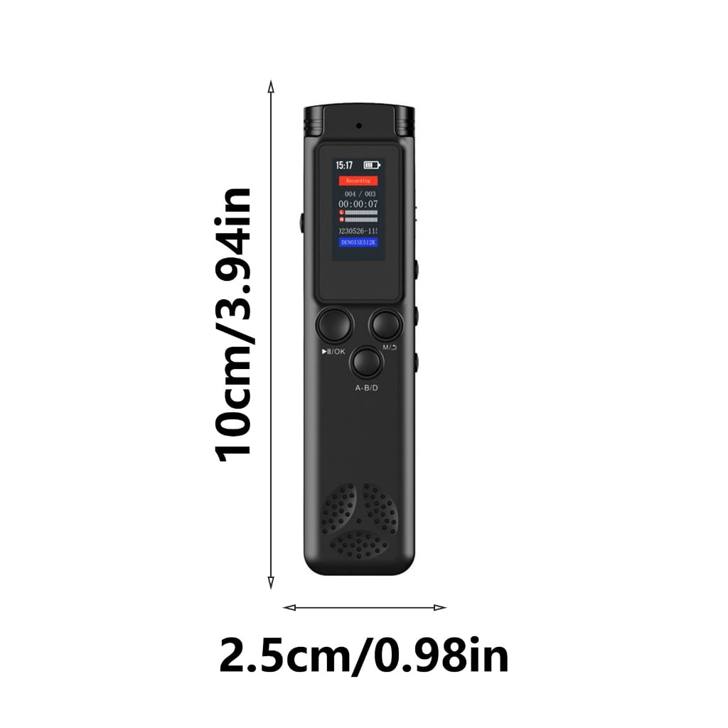 16GB/64GB Rechargeable Sound Recorder Voice Activated Recording Device for Seminars Workshops Multiple Format