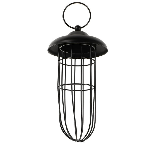 LOLIPPYY Hanging Black Metal Bird Feeder Hollow Out Design Safe and Durable for Birds