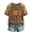 Brown, variant on Women Tops Maple Leaf Acorn Print Crew Neck Plaid Sleeve Casual Tshirts Grateful For Jesus He Never Fails Soft Faith Graphic Tees Blue 2XL