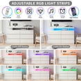 thumbnail image 4 of Hommpa White LED 6 Drawers Dresser for Bedroom, Chest of Drawers with Charging Station and LED Lights, TV Stand Tall Dresser for Closet, Wooden Modern Storage Cabinet for Living Room, Entryway, 4 of 14