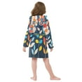 thumbnail image 7 of FORMRS Niños Bathrobe Unisex Hooded Robe Soft Plush Pajamas Sleepwear, Size 2-3T, Simple Floral, 7 of 7