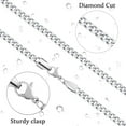 thumbnail image 4 of 5mm Silver Tone/Gold Cuban Link Chain for Men, Mens Chain Necklaces, Stainless Steel Chain Necklaces for Men Women, 3.5/4/5mm, 4 of 16