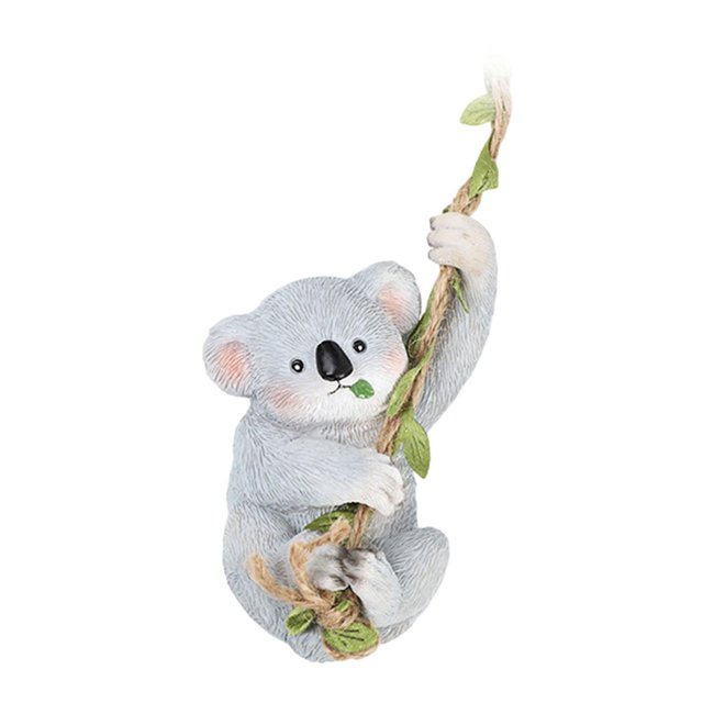 Colgadores de animales para jardín, decoración de resina, adornos artesanales, regalo, decoración creativa para jardín. Coala