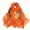 Orange, variant on Women Spring Floral Print Sunscreen Shawl Thin Chiffon Outdoor Travel Neck Scarf