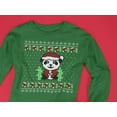 thumbnail image 5 of Old Glory Womens Ugly Christmas Sweater Panda Long Sleeve T Shirt, 5 of 5